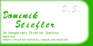 dominik stiefler business card